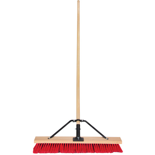 Push Broom with Braced Handle, 24", Medium, PVC Bristles Advanced Consulting and Training Ltd.