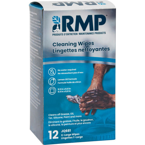 Lingettes nettoyantes emball&eacute;es individuellement, 12 lingettes, 8" x 9-1/2" Advanced Consulting and Training Ltd.