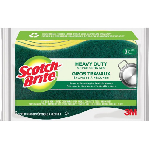 Scotch-Brite&reg; Heavy Duty Scrub Sponge, Scrubbing, 2-3/5" W x 4-2/5" L Advanced Consulting and Training Ltd.