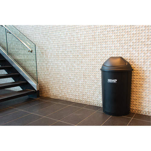 Half-Round Garbage Bin, Polyethylene, 21 US gal. Advanced Consulting and Training Ltd.