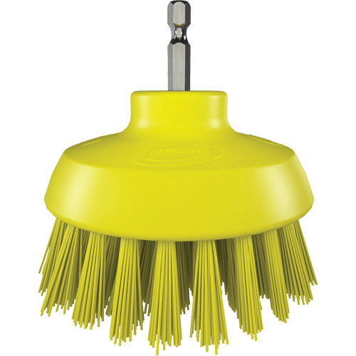 HyDrive Round Drill Brush, Extra Stiff Bristles, 3-1/10" Long, Yellow Advanced Consulting and Training Ltd.