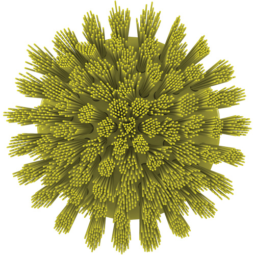 HyDrive Round Drill Brush, Extra Stiff Bristles, 3-1/10" Long, Yellow Advanced Consulting and Training Ltd.