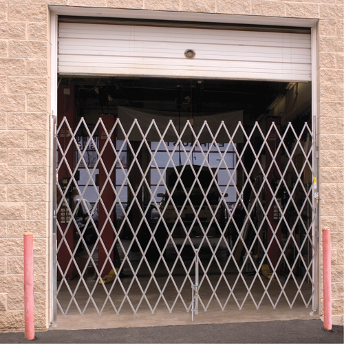 Galvanized Folding Security Gates, Fixed Single Folding, 4' L x 7' H Expanded Advanced Consulting and Training Ltd.