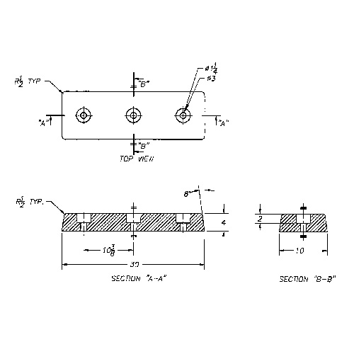 Butoirs de quai en caoutchouc moul&eacute;s, Caoutchouc, 30" la x 4" p x 10" h Advanced Consulting and Training Ltd.