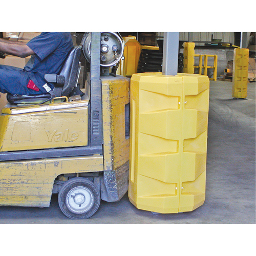 Column Protectors, 8-1/4" x 10-1/4" Inside Opening, 23-1/2" L x 23-1/2" W x 39-1/2" H, Yellow Advanced Consulting and Training Ltd.