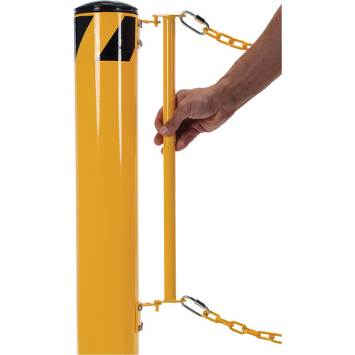 Syst&egrave;me de bornes de protection et chaînes pour quai, Acier, 42" h x 6-5/8" la, Jaune Advanced Consulting and Training Ltd.