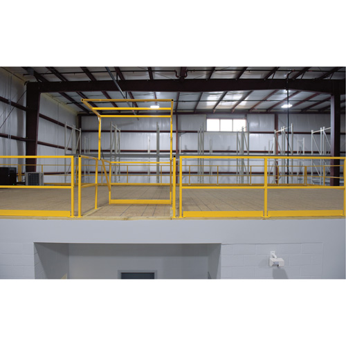 Mezzanine Safety Gate, 68-1/2" L x 42" H, 80-1/16" Raised, Yellow Advanced Consulting and Training Ltd.