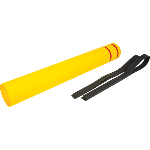 Capuchon en poly&eacute;thyl&egrave;ne pour borne de protection, 6-5/8" dia. x 52" l, Rouge/Jaune Advanced Consulting and Training Ltd.
