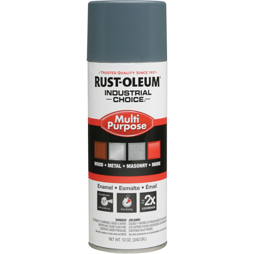 Peinture en a&eacute;rosol &agrave; usages multiples syst&egrave;me 1600 Industrial Choice, Gris machine, Brillant, 12 oz, Canette a&eacute;rosol Advanced Consulting and Training Ltd.