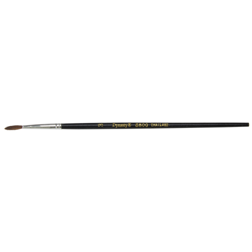 Pinceau pointu &agrave; soies noires pour artiste, Largeur de la brosse de 2,1 mm, Soie de chameau, Manche &agrave; Bois Advanced Consulting and Training Ltd.