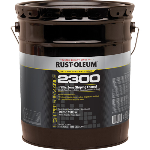 Peinture pour traçage de ligne invers&eacute;e Syst&egrave;me 2300 &agrave; haut rendement, Jaune, 5 gal., Seau Advanced Consulting and Training Ltd.