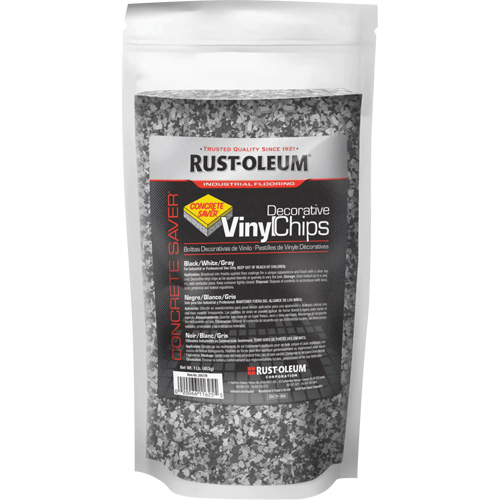 Concrete Saver&reg; Decorative Vinyl Chips, 0.5 kg, Bag, Black/White/Gray Blend Advanced Consulting and Training Ltd.