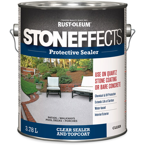 Produit d'&eacute;tanch&eacute;ifi&eacute; protecteur pour b&eacute;ton Stoneffects, 3,78 L, &agrave; l'eau, Transparent, Transparent Advanced Consulting and Training Ltd.