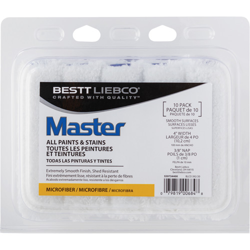 Master Microfiber Roller Cover, 10 mm (3/8") Nap, 101.6 mm (4") L Advanced Consulting and Training Ltd.