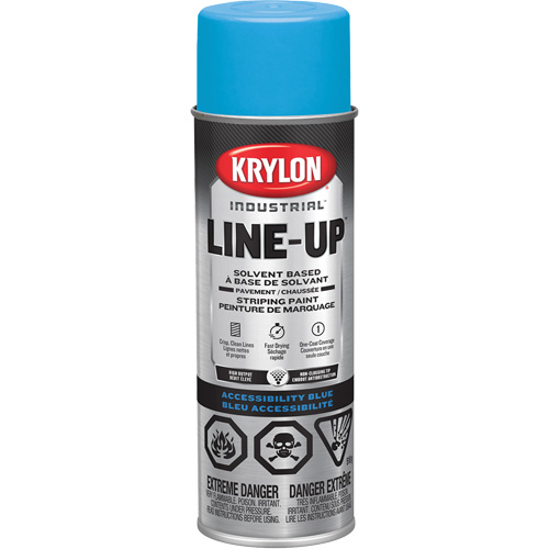 Peinture en a&eacute;rosol industrielle &agrave; base de solvant pour le marquage de la chauss&eacute;e LINE-UP, Bleu, 18 oz, Canette a&eacute;rosol Advanced Consulting and Training Ltd.