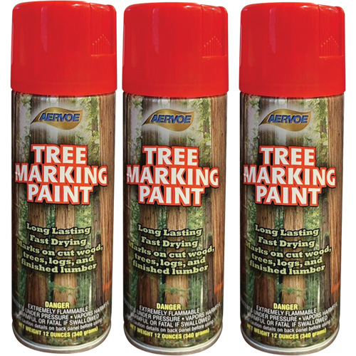 Peinture fluorescente pour marquer les arbres Aervoe 690, Rouge fluorescent, 16 oz Advanced Consulting and Training Ltd.