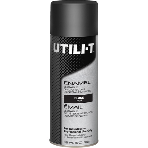Peinture-&eacute;mail en a&eacute;rosol polyvalent UTILI-T, Noir, Brillant, 10 oz/283 g, Canette a&eacute;rosol Advanced Consulting and Training Ltd.