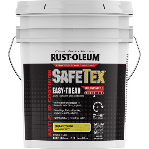 Rev&ecirc;tement d'acrylique SafeTex Easy-Tread, 4 gal., &agrave; l'eau, Fini mat profond/Textur&eacute;, Jaune Advanced Consulting and Training Ltd.
