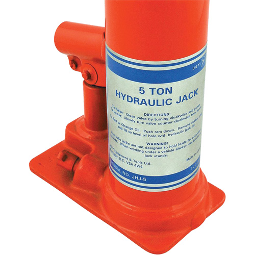 JHJ-5 Crics &agrave; bouteille pour usage tr&egrave;s intensif, 5 tonne(s), 15-3/8" Hauteur &eacute;lev&eacute;e Advanced Consulting and Training Ltd.