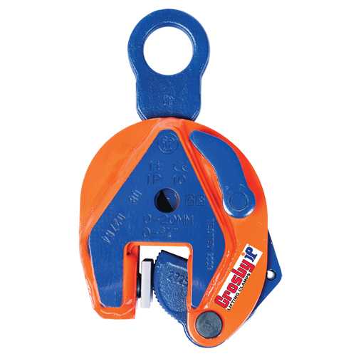 Griffe de levage vertical IP10H, 1000 lb (0,5 tonne) Charge d'utilisation max., 0" - 5/8" Ouverture des m&acirc;choires Advanced Consulting and Training Ltd.