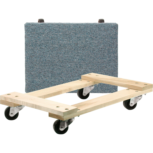 Chariots en bois franc - usage moyen, Roues en Polyol&eacute;fine, Capacit&eacute; de 900 lb, 18" la x 24" p x 7" h Advanced Consulting and Training Ltd.