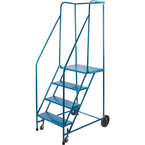 CSA-Certified Rolling Step Ladder, 4 Steps, 22" Step Width, 37" Platform Height, Steel Advanced Consulting and Training Ltd.