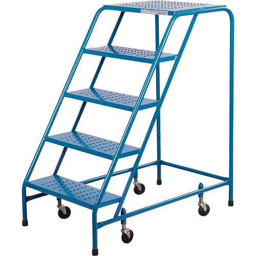 CSA-Certified Rolling Step Ladder, 5 Steps, 22" Step Width, 46" Platform Height, Steel Advanced Consulting and Training Ltd.