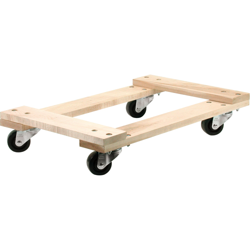Chariots en Bois Franc - usage moyen, Roues en Polyol&eacute;fine, Capacit&eacute; de 900 lb, 18" la x 30" p x 7" h Advanced Consulting and Training Ltd.