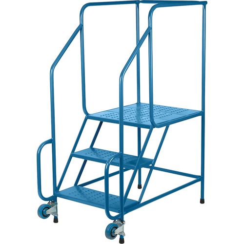 Tilt-N-Roll Ladders, Steel, 3 Steps, 22" Wide, 24" D x 27" H Top Step Advanced Consulting and Training Ltd.