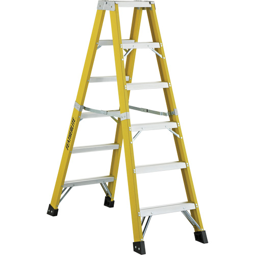 6600 Series Industrial Heavy-Duty 2-Way Stepladders, Fibreglass, 300 lbs. Capacity, 6' Advanced Consulting and Training Ltd.