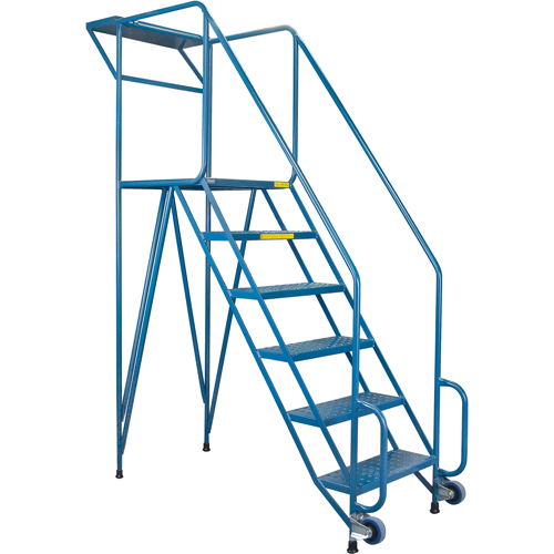 Mechanics/Maintenance Rolling Ladder, Steel, 6 Steps, 57" Platform Height Advanced Consulting and Training Ltd.