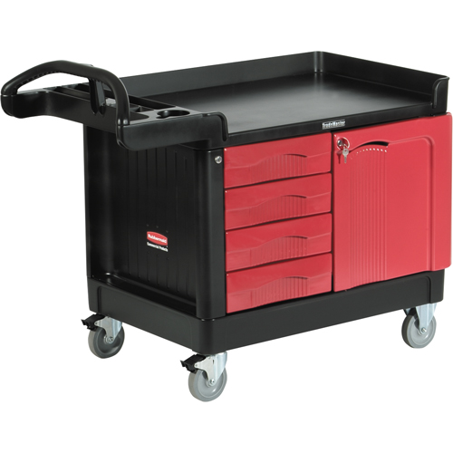 Armoires mobiles & centres de travail Trademaster, 4 tiroirs, 49" lo x 26-1/4" la x 38" h, Noir Advanced Consulting and Training Ltd.