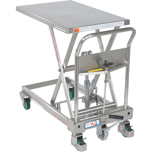 Hydraulic Scissor Lift Table, 31-1/2" L x 19-1/2" W, Stainless Steel, 550 lbs. Capacity Advanced Consulting and Training Ltd.
