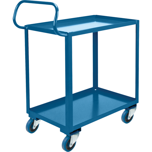 Chariot ergonomique &agrave; tablettes, 800 lb Capacit&eacute;, Acier, 20" la x 37" ha x 32" p, Bordure vers le haut Advanced Consulting and Training Ltd.