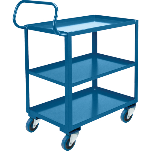 Chariot ergonomique &agrave; tablettes, 800 lb Capacit&eacute;, Acier, 20" la x 37" ha x 32" p, Bordure vers le haut Advanced Consulting and Training Ltd.