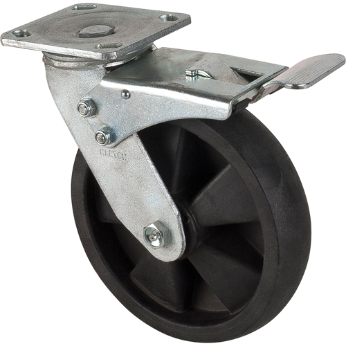 Hi-Temp Caster, Swivel with Brake, 8" (203.2 mm), Nylon, 1000 lbs. (453 kg.) Advanced Consulting and Training Ltd.
