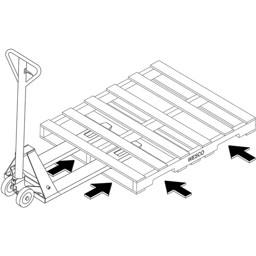 4-Way Hydraulic Pallet Truck, 48" L x 7" W, 4000 lbs. Capacity Advanced Consulting and Training Ltd.