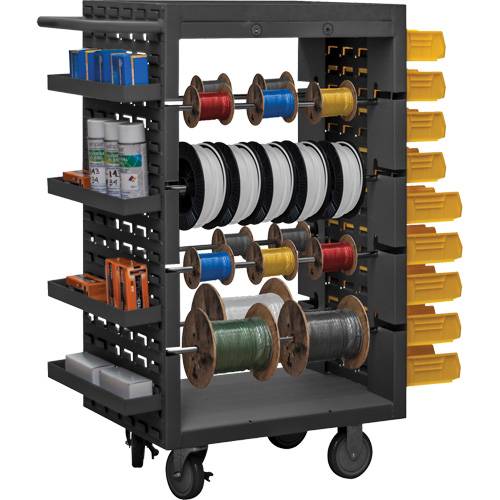 &eacute;tag&egrave;res mobiles &agrave; huit montants pour mat&eacute;riaux bobin&eacute;s, Acier, 8 Montants, 18-1/8" la x 46-1/16" h x 32-1/4" p, Capacit&eacute; de 1200 lb Advanced Consulting and Training Ltd.