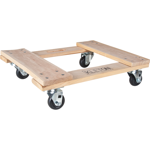 Hardwood Dolly, Polyolefin Wheels, 1000 lbs. Capacity, 18" W x 24" D x 7" H Advanced Consulting and Training Ltd.