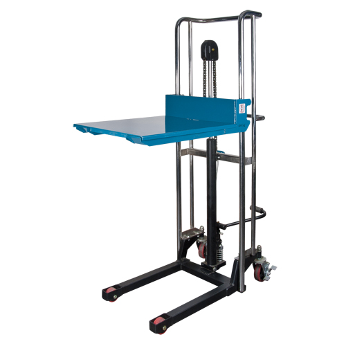 Gerbeur hydraulique &agrave; plateforme, M&eacute;canisme Pompe au pied, Capacit&eacute; de 880 lb, Levage max de 60" Advanced Consulting and Training Ltd.