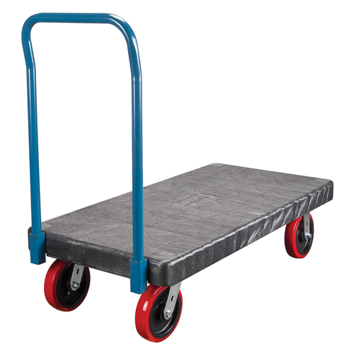 Chariots &agrave; plateforme en plastique, 60" lo x 30" la, 2500 lb cap, Roues Polyur&eacute;thane Advanced Consulting and Training Ltd.
