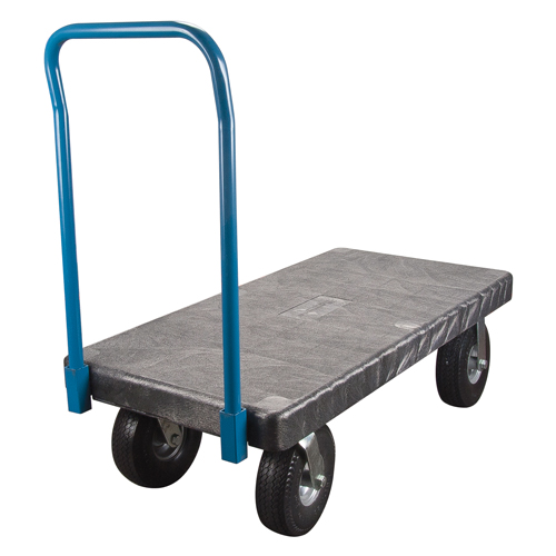 Chariots &agrave; plateforme en plastique, 60" lo x 30" la, 900 lb cap, Roues Anticrevaison Advanced Consulting and Training Ltd.