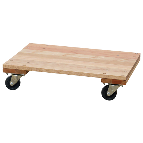 Socle roulant &agrave; plateforme en bois solide, Roues en Caoutchouc, Capacit&eacute; de 900 lb, 16" la x 24" p x 6" h Advanced Consulting and Training Ltd.