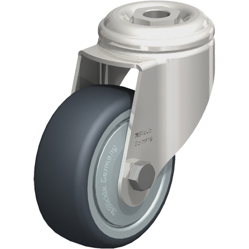 Stainless Steel Thermoplastic Elastomer Caster, Swivel, 3-1/8" (79.5 mm) Dia., 220 lbs. (100 kg.) Capacity Advanced Consulting and Training Ltd.