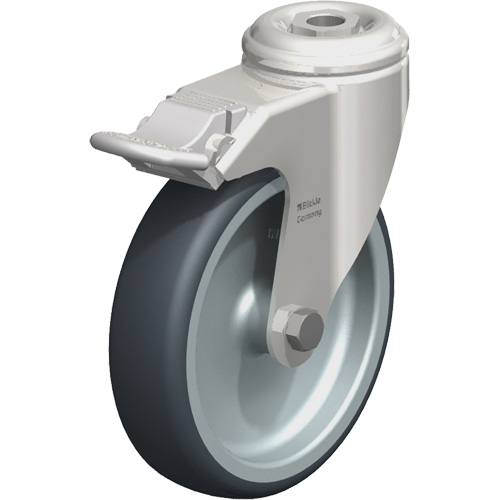 Stainless Steel Thermoplastic Elastomer Caster, Swivel with Brake, 5" (127 mm) Dia., 265 lbs. (120 kg.) Capacity Advanced Consulting and Training Ltd.