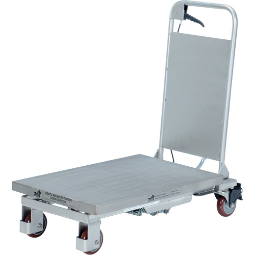 Manual Hydraulic Scissor Lift Table, 27-1/2" L x 17-5/8" W, Partial Stainless Steel, 400 lbs. Capacity Advanced Consulting and Training Ltd.