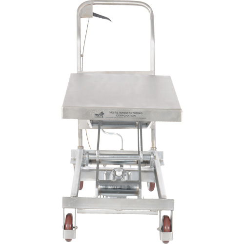 Manual Hydraulic Scissor Lift Table, 35-1/2" L x 20" W, Partial Stainless Steel, 800 lbs. Capacity Advanced Consulting and Training Ltd.