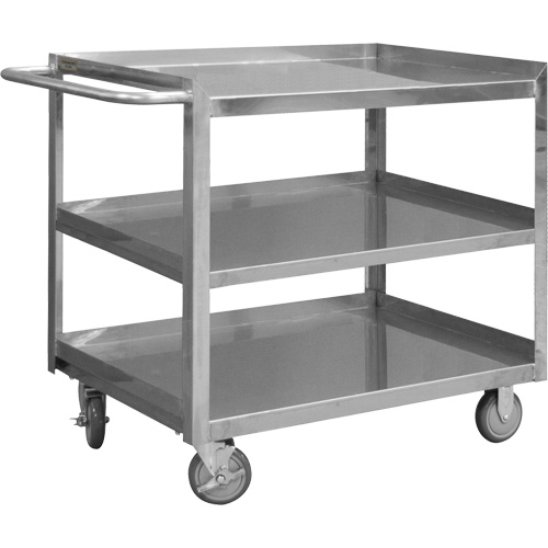 Chariot avec tablettes de calibre industriel, 3 Tiers, 30-1/8" la x 35" h x 66" p, Capacit&eacute; 1200 lb Advanced Consulting and Training Ltd.
