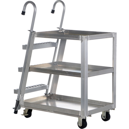 Chariot de pr&eacute;l&egrave;vement de stock, Aluminium, 21-7/8" la x 40" p, 3 tablettes, Capacit&eacute; 660 lb Advanced Consulting and Training Ltd.