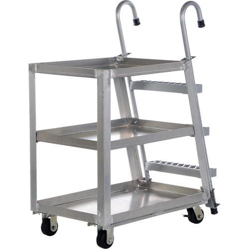 Chariot de pr&eacute;l&egrave;vement de stock, Aluminium, 21-7/8" la x 40" p, 3 tablettes, Capacit&eacute; 660 lb Advanced Consulting and Training Ltd.